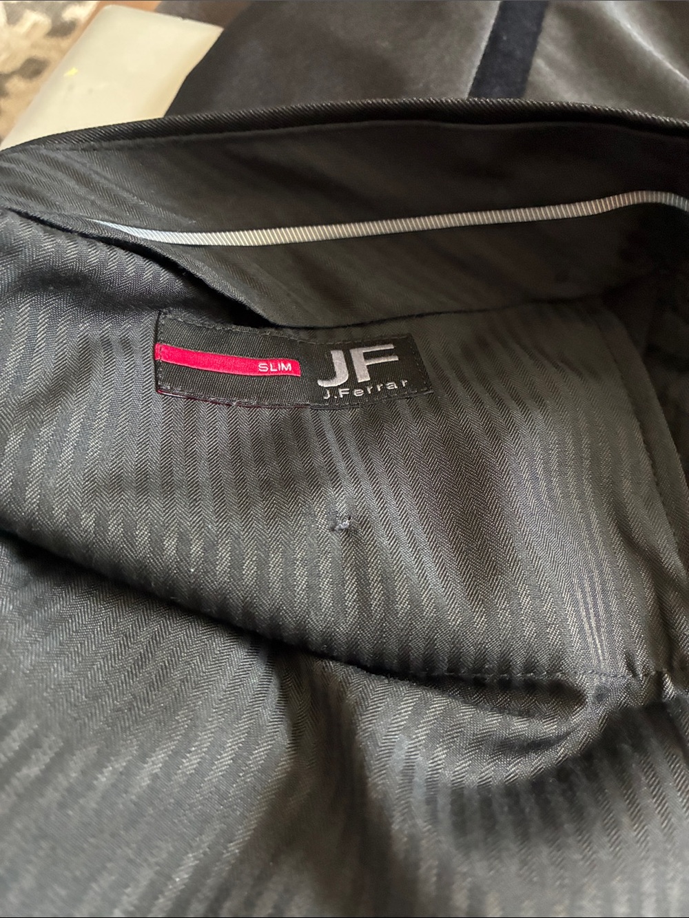 jf j.ferrar Men's Slim Black  pantalón